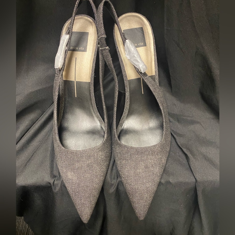 Never Worn! Dolce Vita Gray Women's Slingback Heels. Size 11.